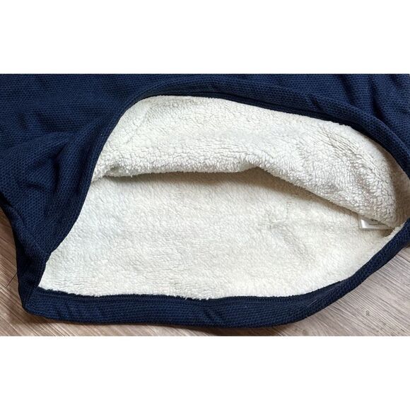 Mens Orvis 1/4 Sweater Navy Blue Fleece Lined size Medium - Picture 4 of 10